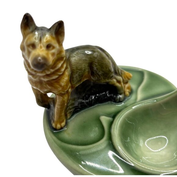 Vintage WADE England German Shepherd Ornamental Dog Figurine Tobacco Pipe Rest - Picture 4 of 8